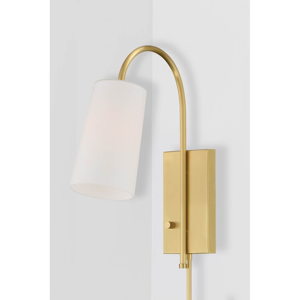 Crystorama ALX-4501-AG Aged Brass Alexa 1 Light Aged Brass Wall Mount Image 3