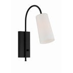 Crystorama ALX-4501-MK Matte Black Alexa 1 Light Matte Black Wall Mount Image 1