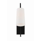 Crystorama ALX-4501-MK Matte Black Alexa 1 Light Matte Black Wall Mount Image 8
