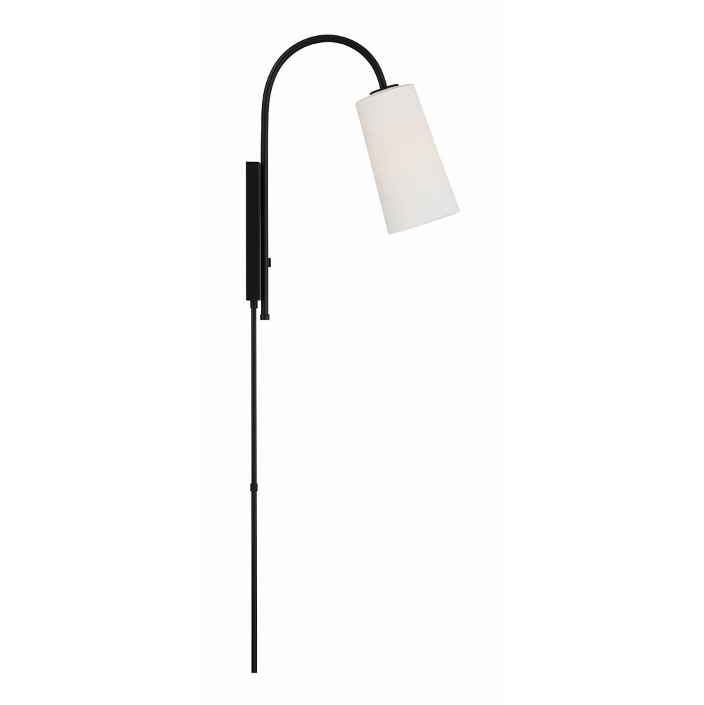 Crystorama ALX-4501-MK Matte Black Alexa 1 Light Matte Black Wall Mount Image 7