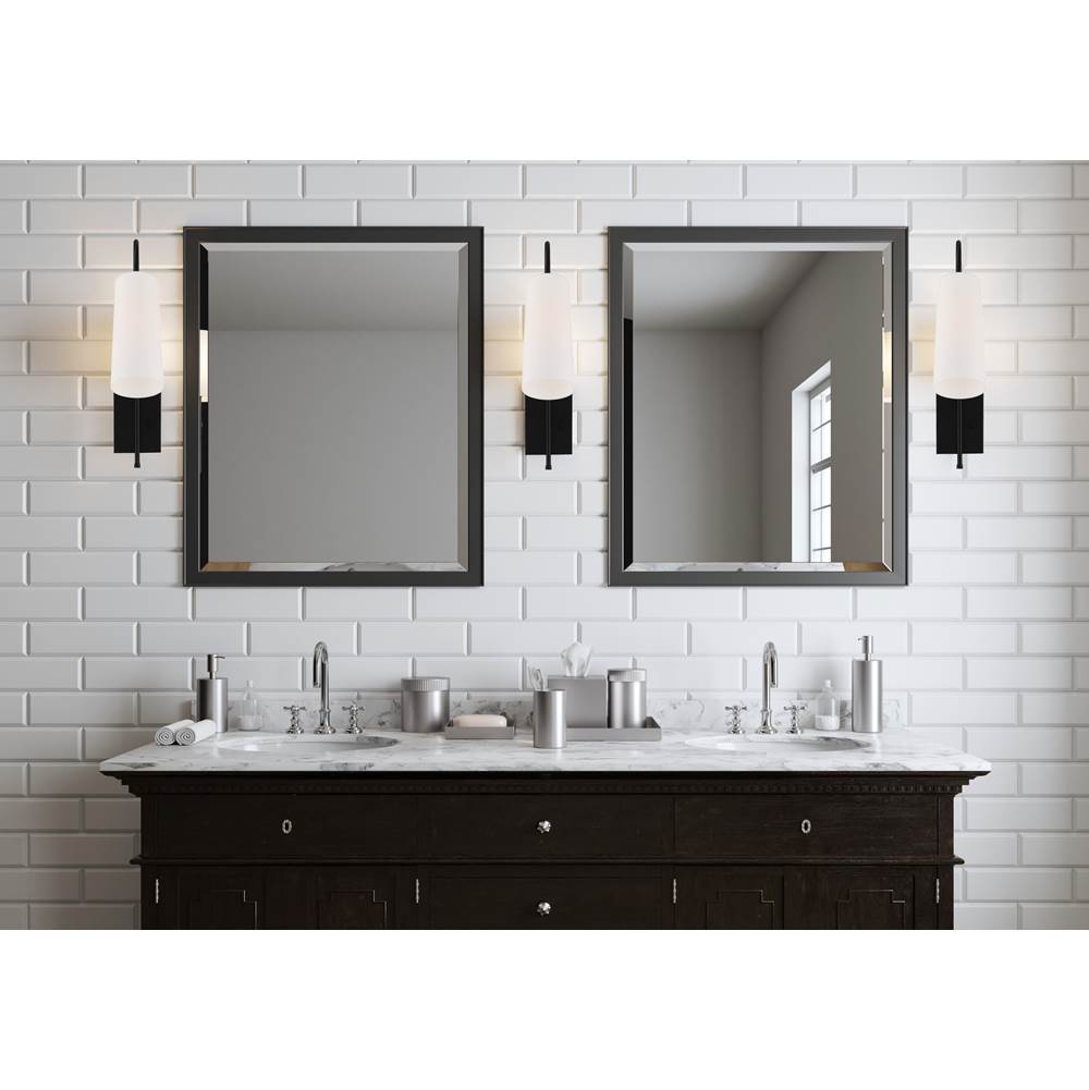 Crystorama ALX-4501-MK Matte Black Alexa 1 Light Matte Black Wall Mount Image 4