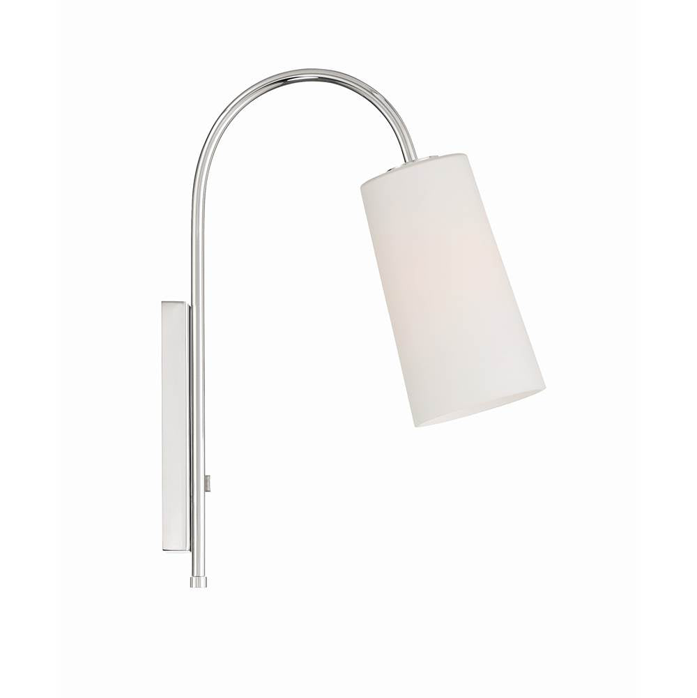 Crystorama Alexa 1 Light Aged Brass Wall Mount