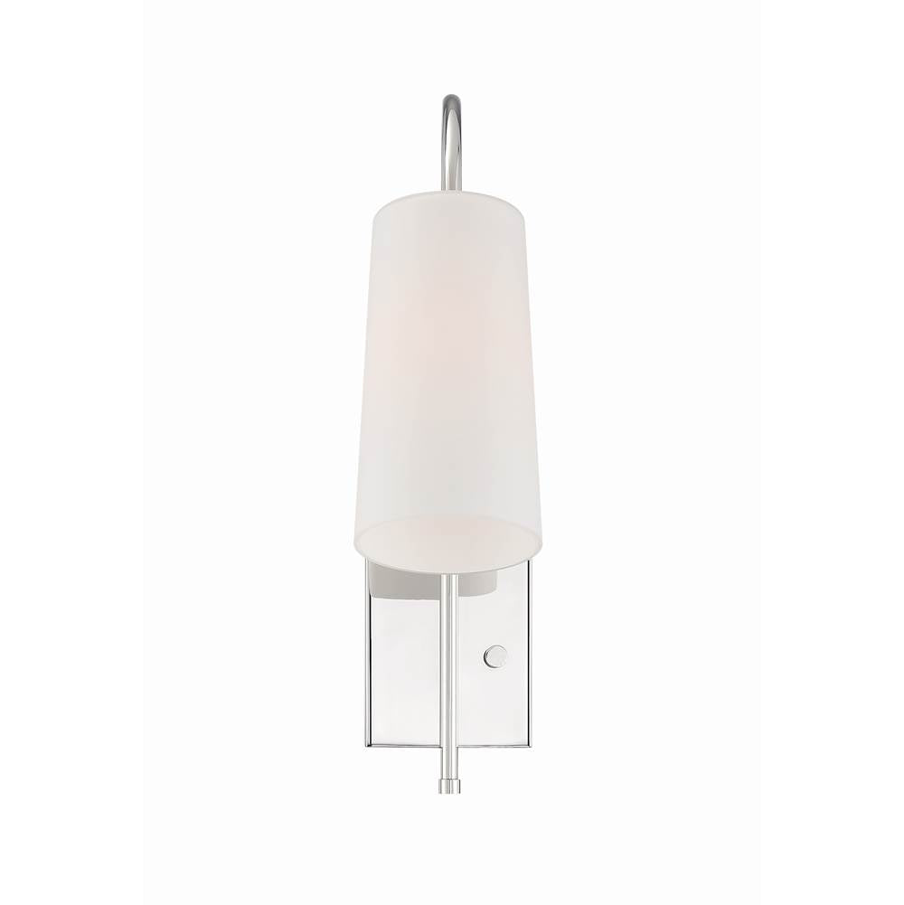 Crystorama ALX-4501-PN Polished Nickel Alexa 1 Light Polished Nickel Wall Mount Image 7