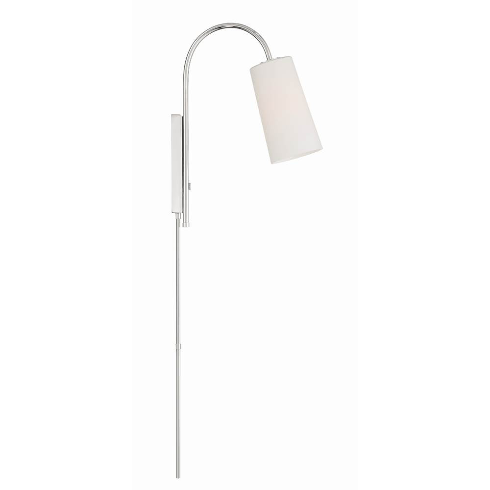 Crystorama ALX-4501-PN Polished Nickel Alexa 1 Light Polished Nickel Wall Mount Image 6