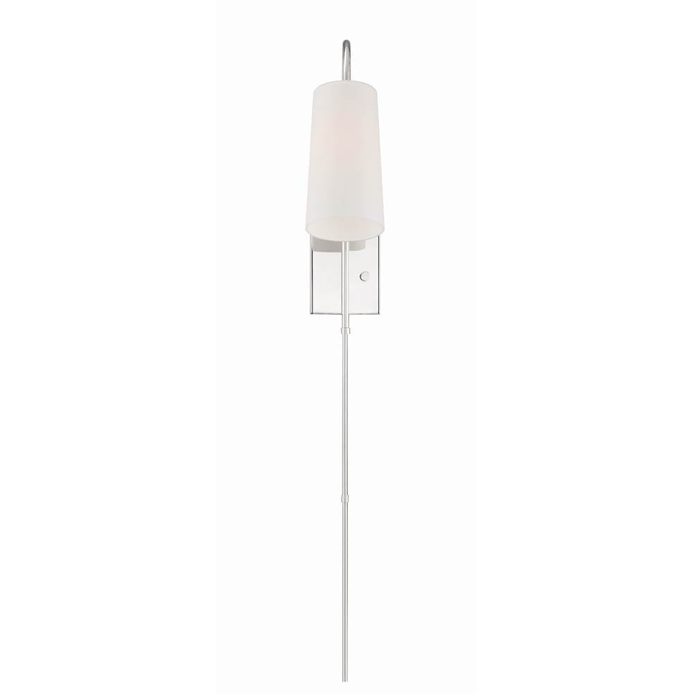 Crystorama ALX-4501-PN Polished Nickel Alexa 1 Light Polished Nickel Wall Mount Image 4