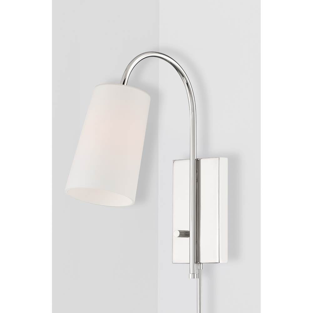 Crystorama ALX-4501-PN Polished Nickel Alexa 1 Light Polished Nickel Wall Mount Image 3