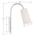 Crystorama ALX-4501-PN Polished Nickel Alexa 1 Light Polished Nickel Wall Mount Image 2