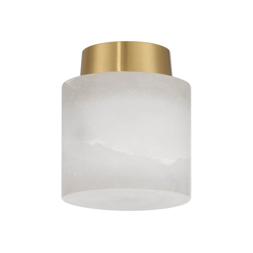 Crystorama Acme 5.75'' Aged Brass Semi Flush Mount