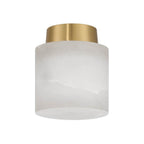 Crystorama Acme 5.75'' Aged Brass Semi Flush Mount
