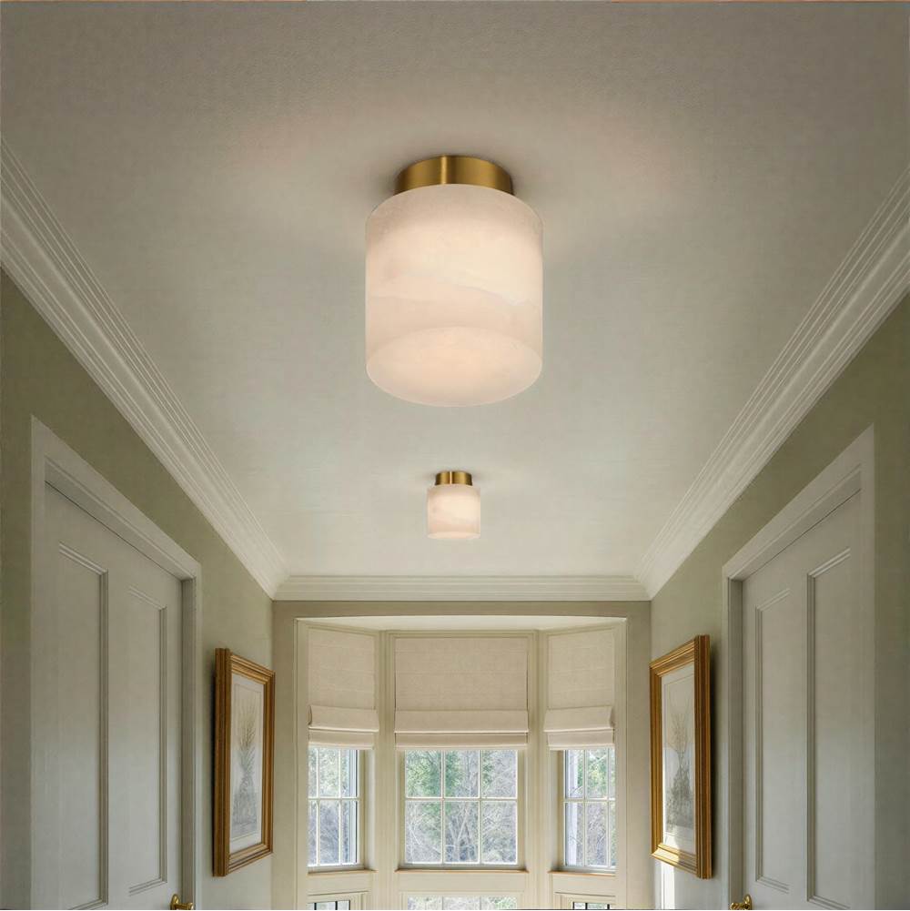 Crystorama AME-400-AG Aged Brass Acme 5.75'' Aged Brass Semi Flush Mount Image 3