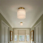 Crystorama AME-400-AG Aged Brass Acme 5.75'' Aged Brass Semi Flush Mount Image 3