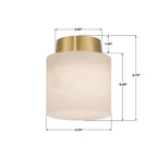 Crystorama AME-400-AG Aged Brass Acme 5.75'' Aged Brass Semi Flush Mount Image 2