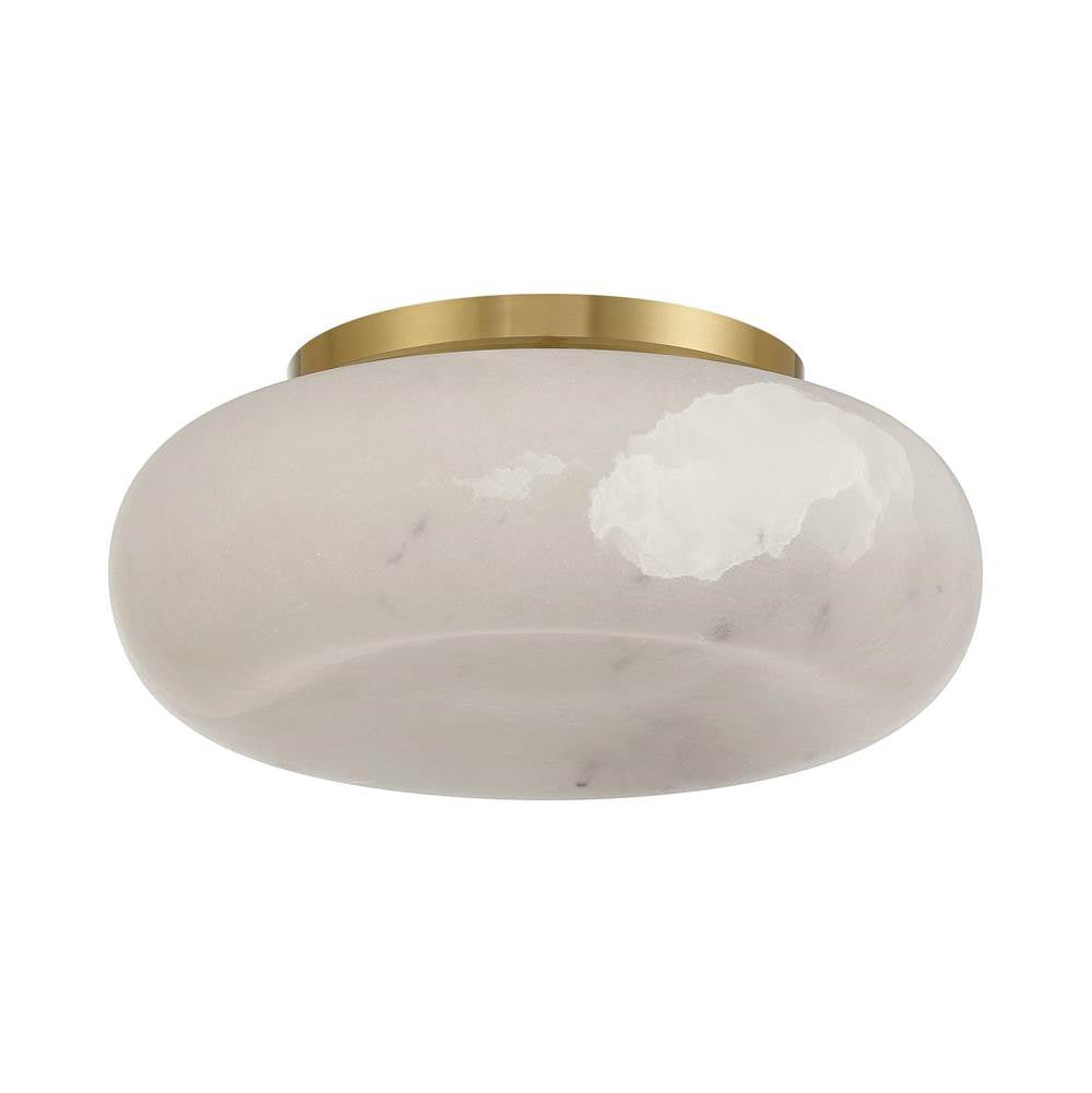 Crystorama Acme 11.75'' Integrated Led Aged Brass Flush Mount