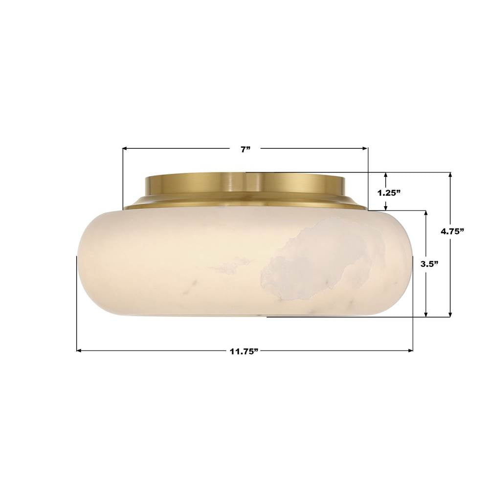 Crystorama AME-403-AG Aged Brass Acme 11.75'' Integrated Led Aged Brass Flush Mount Image 2