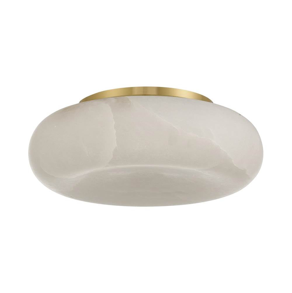 Crystorama Acme 16'' Integrated Led Aged Brass Flush Mount