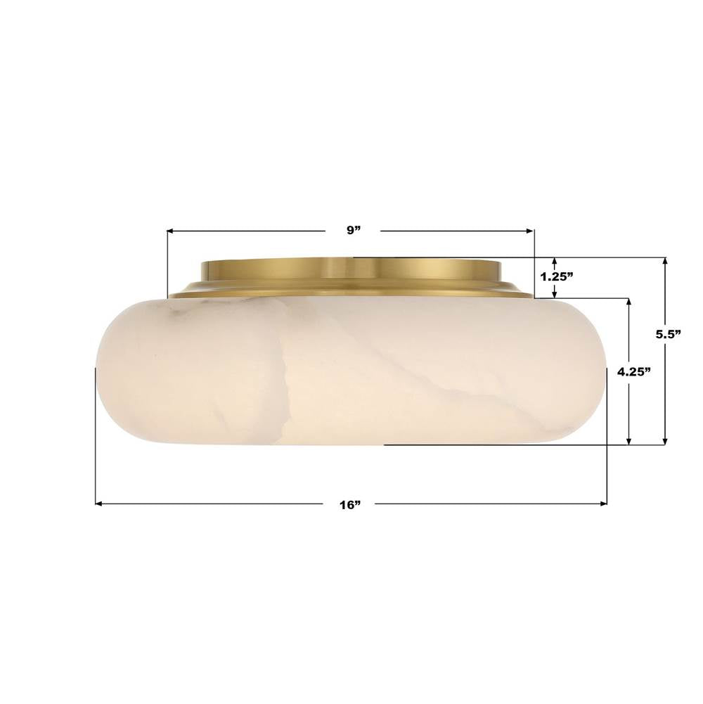 Crystorama AME-405-AG Aged Brass Acme 16'' Integrated Led Aged Brass Flush Mount Image 2