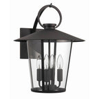 Crystorama Andover 4 Light Matte Black Outdoor Wall Mount