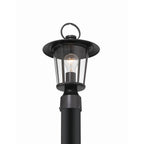 Crystorama AND-9207-CL-MK Matte Black Andover 1 Light Matte Black Outdoor Lantern Post Image 3