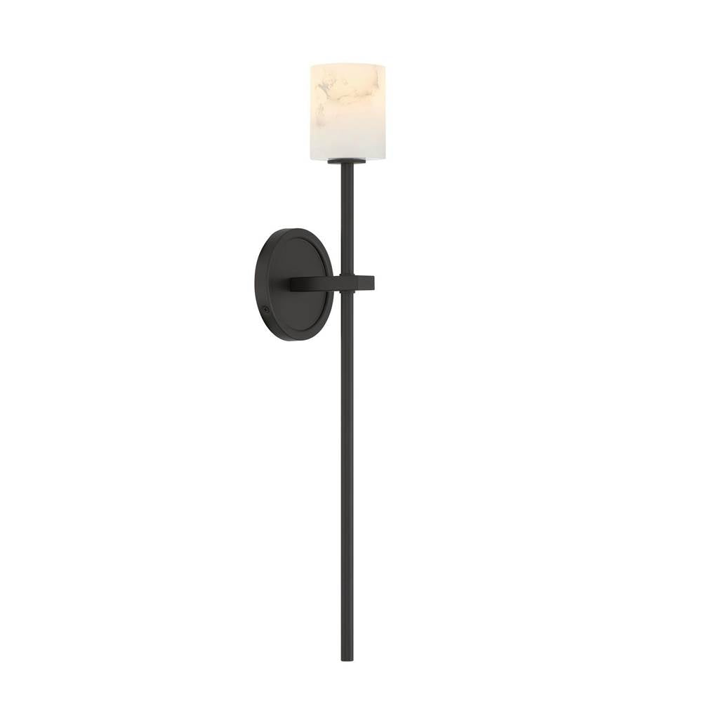 Crystorama ARA-10261-MK-ST Matte Black Aragon 4.5'' Led Matte Black Sconce Image 1