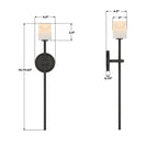 Crystorama ARA-10261-MK-ST Matte Black Aragon 4.5'' Led Matte Black Sconce Image 2