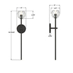 Crystorama ARA-10261-MK Matte Black Aragon 4.5'' Led Matte Black Sconce Image 2
