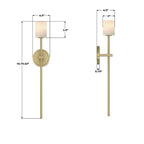 Crystorama ARA-10261-SB-ST Soft Brass Aragon 4.5'' Led Soft Brass Sconce Image 3