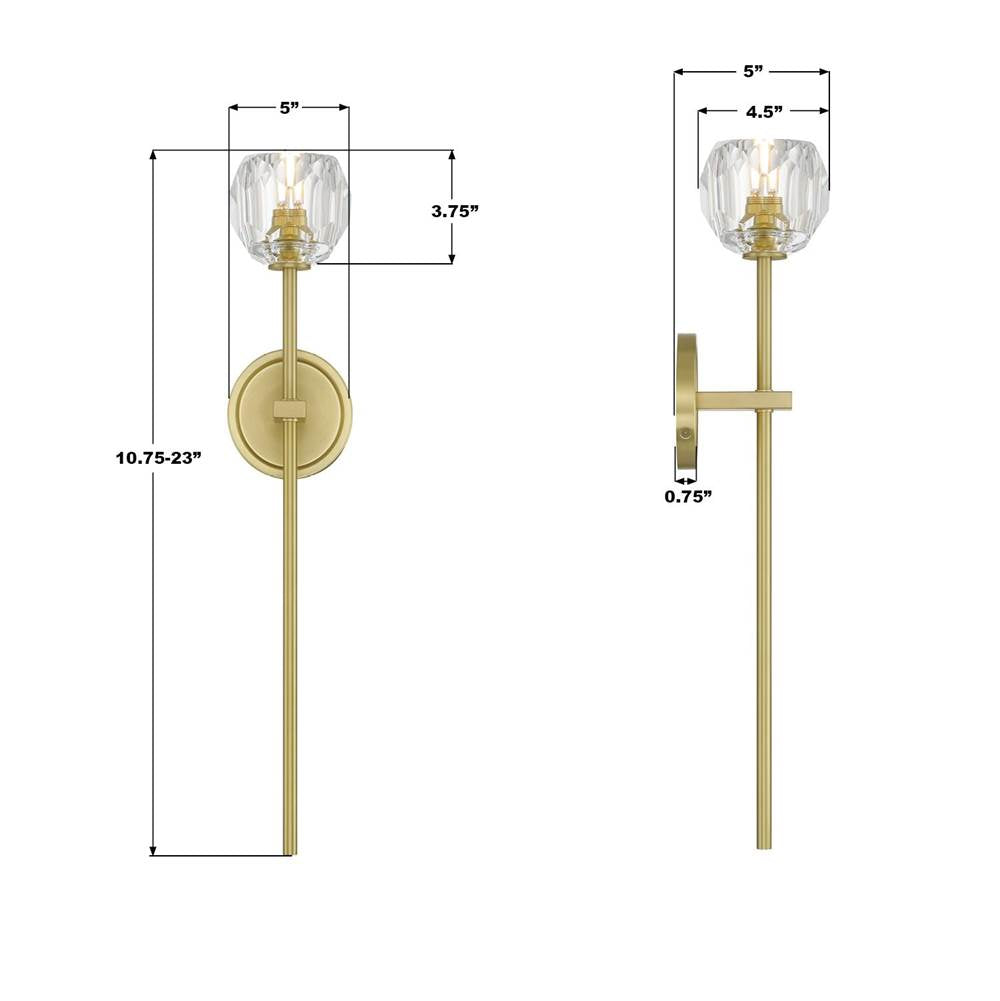Crystorama ARA-10261-SB Soft Brass Aragon 4.5'' Led Soft Brass Sconce Image 3