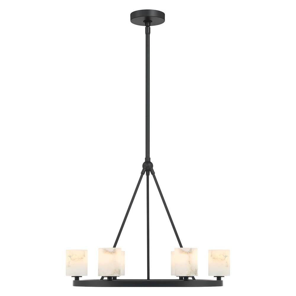 Crystorama ARA-10264-MK-ST Matte Black Aragon 6 Light Matte Black Chandelier Image 7