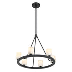 Crystorama ARA-10264-MK-ST Matte Black Aragon 6 Light Matte Black Chandelier Image 6