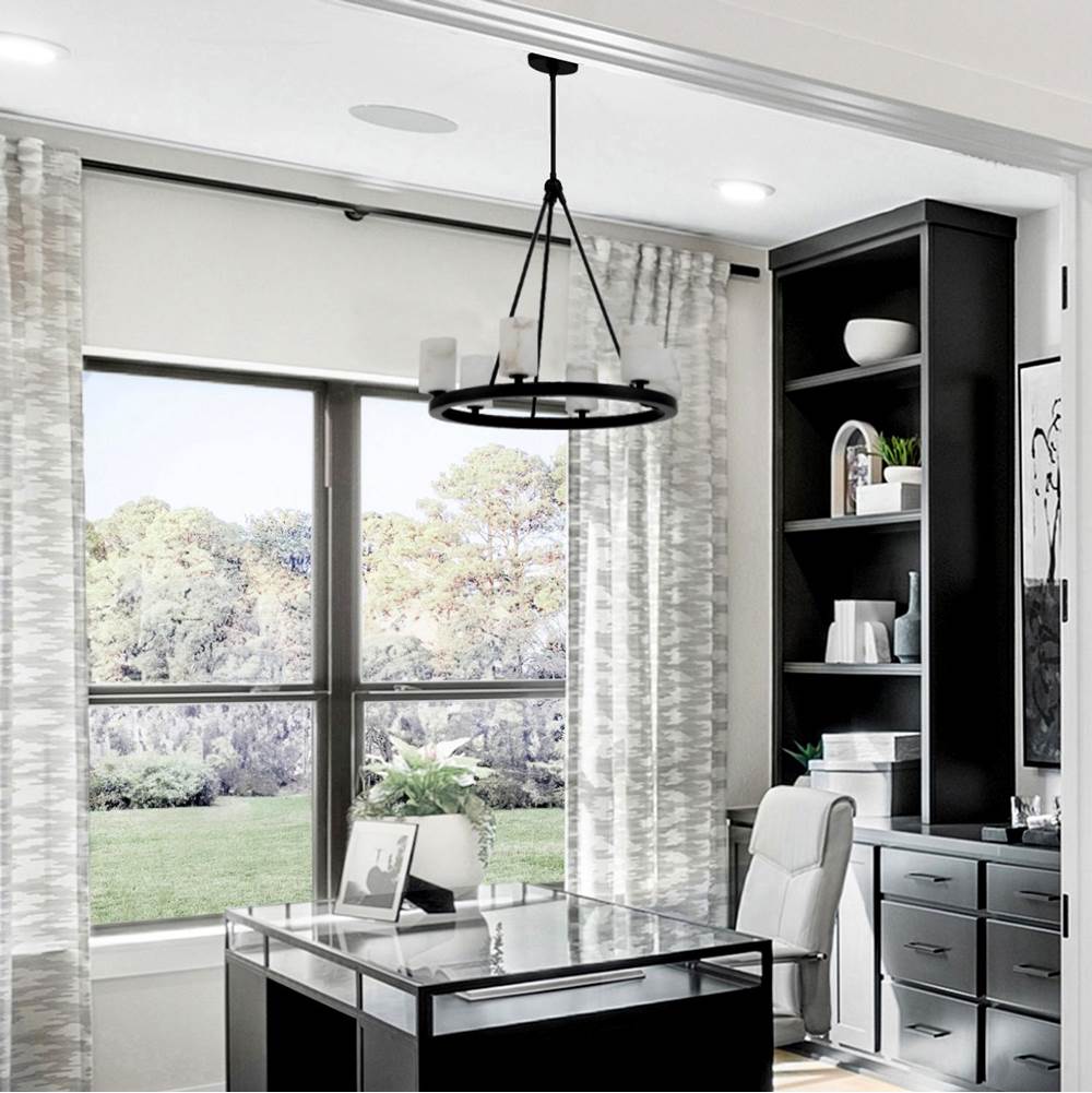 Crystorama ARA-10264-MK-ST Matte Black Aragon 6 Light Matte Black Chandelier Image 4