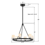 Crystorama ARA-10264-MK-ST Matte Black Aragon 6 Light Matte Black Chandelier Image 3