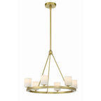 Crystorama ARA-10264-SB-ST Soft Brass Aragon 6 Light Soft Brass Chandelier Image 1