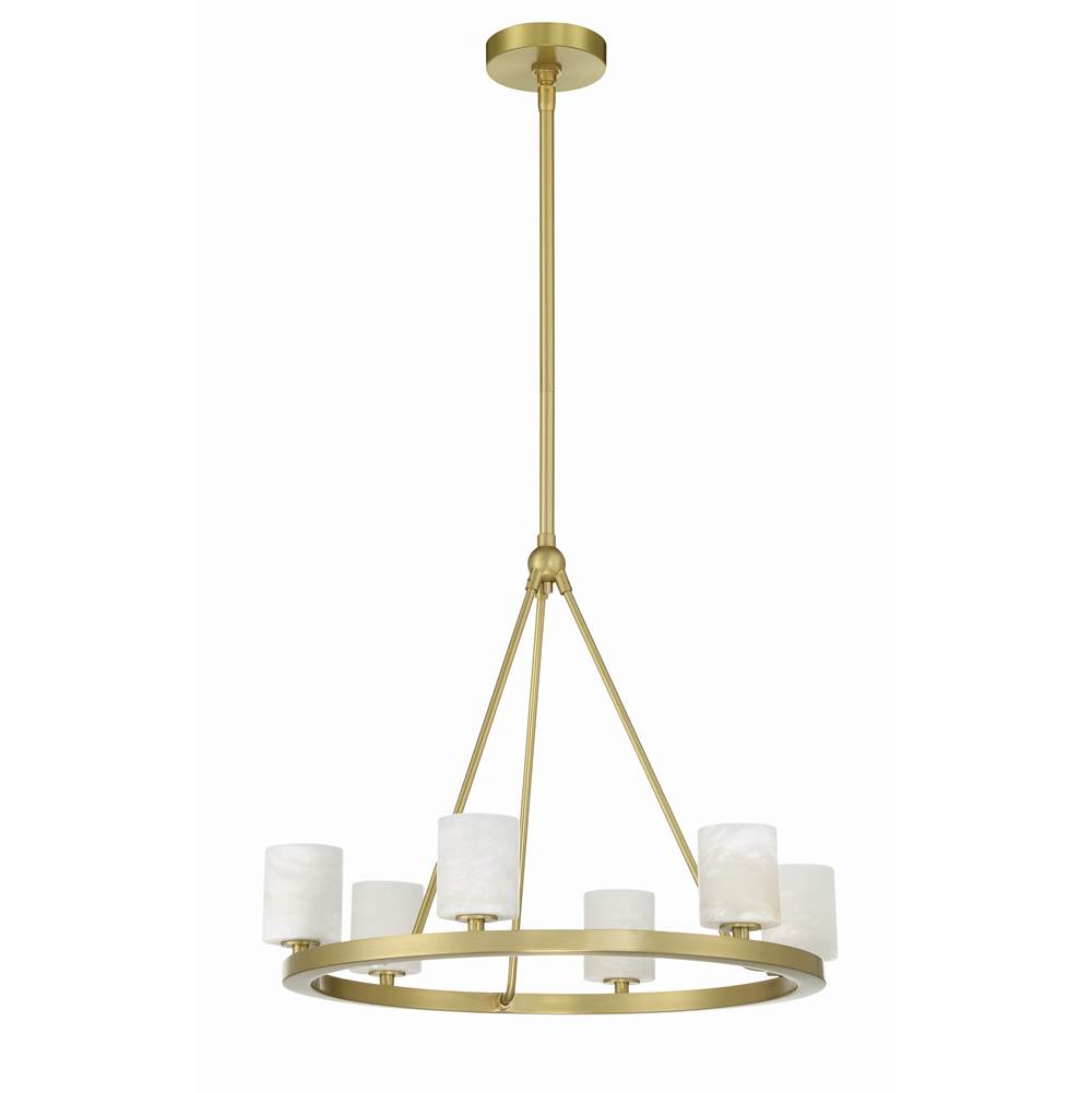 Crystorama Aragon 6 Light Matte Black Chandelier