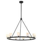 Crystorama ARA-10265-MK-ST Matte Black Aragon 10 Light Matte Black Chandelier Image 1