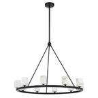 Crystorama Aragon 10 Light Matte Black Chandelier