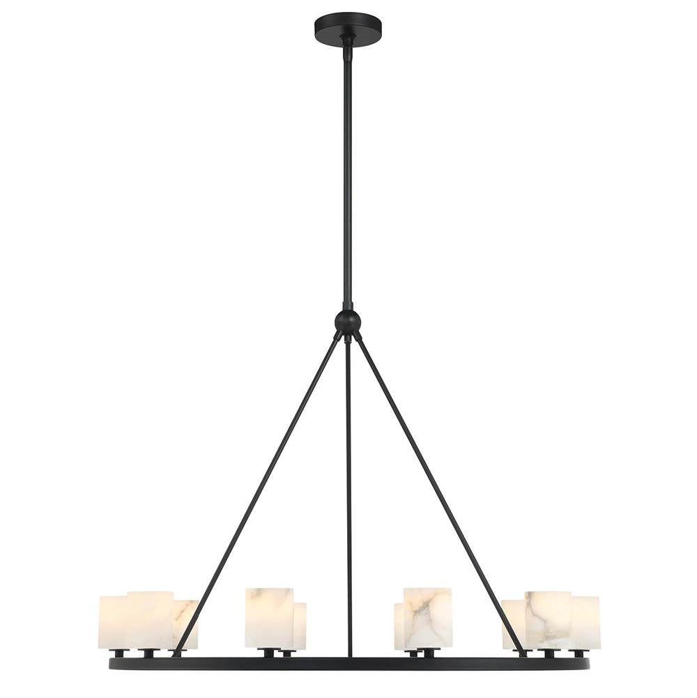 Crystorama ARA-10265-MK-ST Matte Black Aragon 10 Light Matte Black Chandelier Image 7
