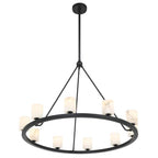 Crystorama ARA-10265-MK-ST Matte Black Aragon 10 Light Matte Black Chandelier Image 6