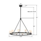 Crystorama ARA-10265-MK-ST Matte Black Aragon 10 Light Matte Black Chandelier Image 3