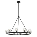 Crystorama ARA-10265-MK Matte Black Aragon 10 Light Matte Black Chandelier Image 1