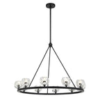 Crystorama ARA-10265-MK Matte Black Aragon 10 Light Matte Black Chandelier Image 1