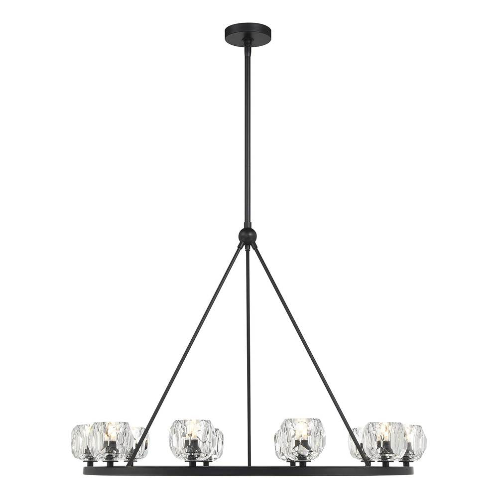Crystorama ARA-10265-MK Matte Black Aragon 10 Light Matte Black Chandelier Image 9