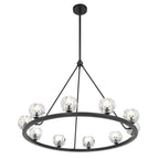 Crystorama ARA-10265-MK Matte Black Aragon 10 Light Matte Black Chandelier Image 8
