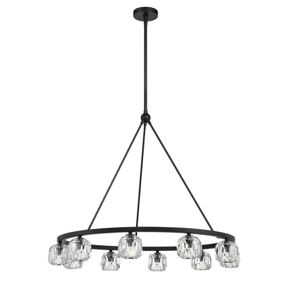 Crystorama ARA-10265-MK Matte Black Aragon 10 Light Matte Black Chandelier Image 7