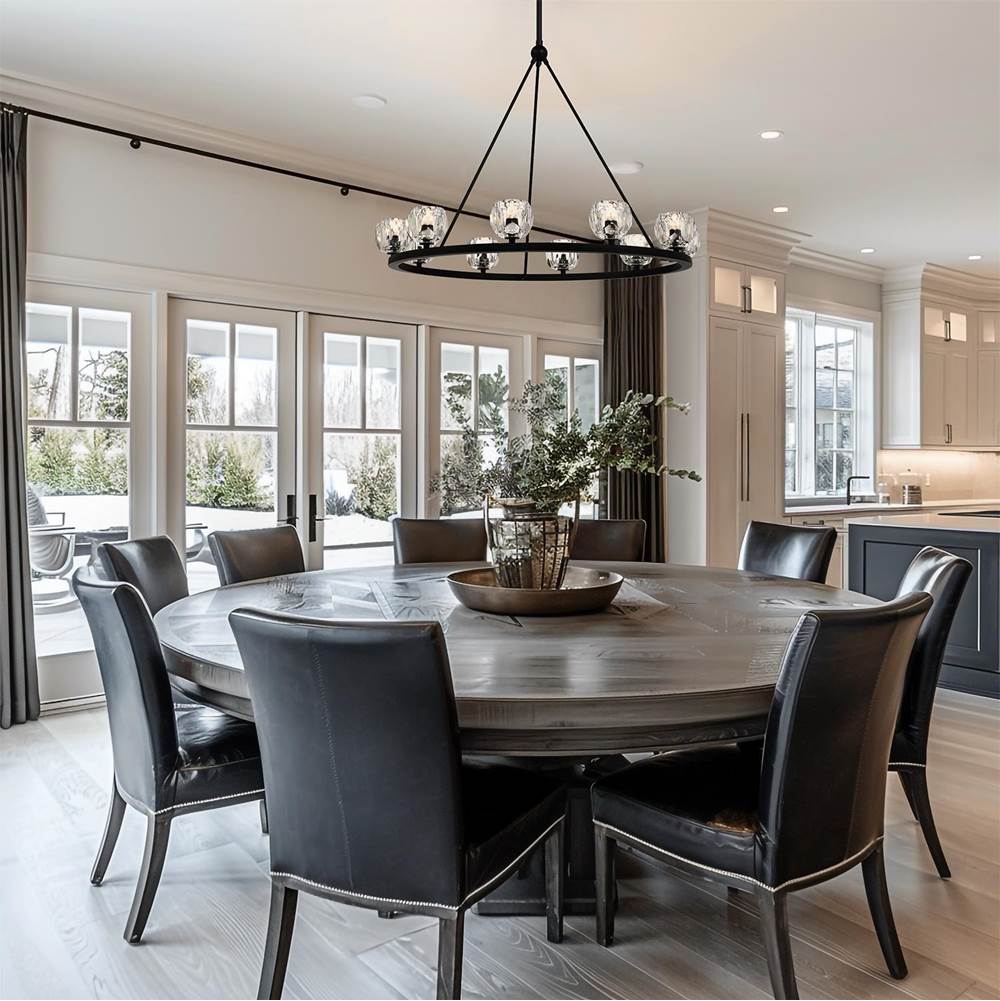Crystorama ARA-10265-MK Matte Black Aragon 10 Light Matte Black Chandelier Image 3