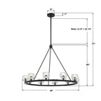Crystorama ARA-10265-MK Matte Black Aragon 10 Light Matte Black Chandelier Image 2