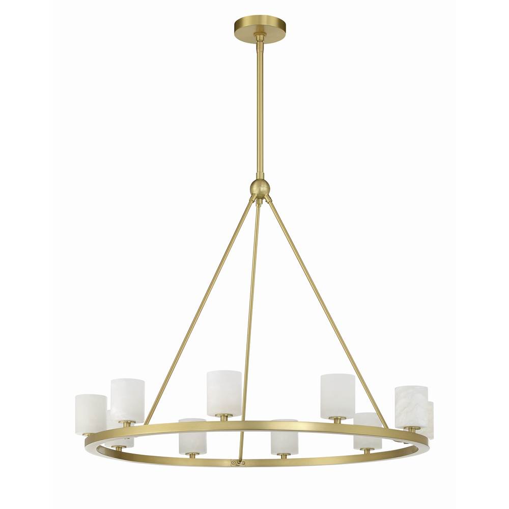 Crystorama Aragon 10 Light Matte Black Chandelier