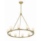 Crystorama ARA-10265-SB-ST Soft Brass Aragon 10 Light Soft Brass Chandelier Image 2