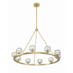 Crystorama Aragon 10 Light Matte Black Chandelier