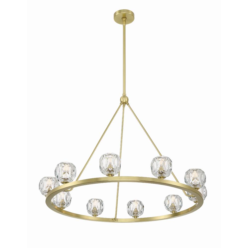 Crystorama Aragon 10 Light Matte Black Chandelier