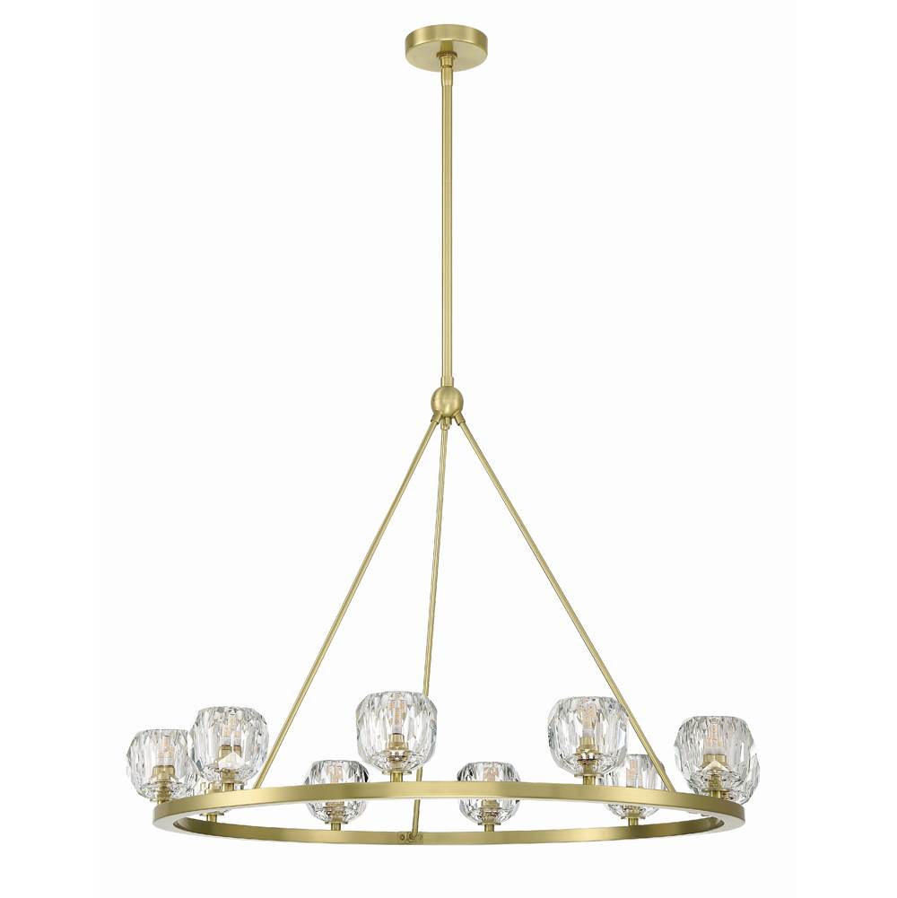 Crystorama ARA-10265-SB Soft Brass Aragon 10 Light Soft Brass Chandelier Image 9